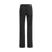 Saint Laurent Black Cotton Straight-Leg Jeans