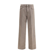 Jacob Cohen Brown Cotton Relaxed Fit Jeans