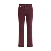 Brunello Cucinelli Purple Cotton Slim Fit Jeans