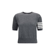Thom Browne Gray Fleece Wool T-Shirt