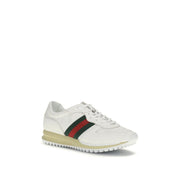 Gucci White Polyamide Athletic Sneakers