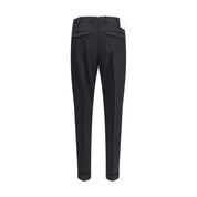 PT Torino Black Fleece Wool Casual Pants