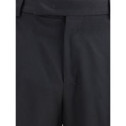PT Torino Black Fleece Wool Casual Pants