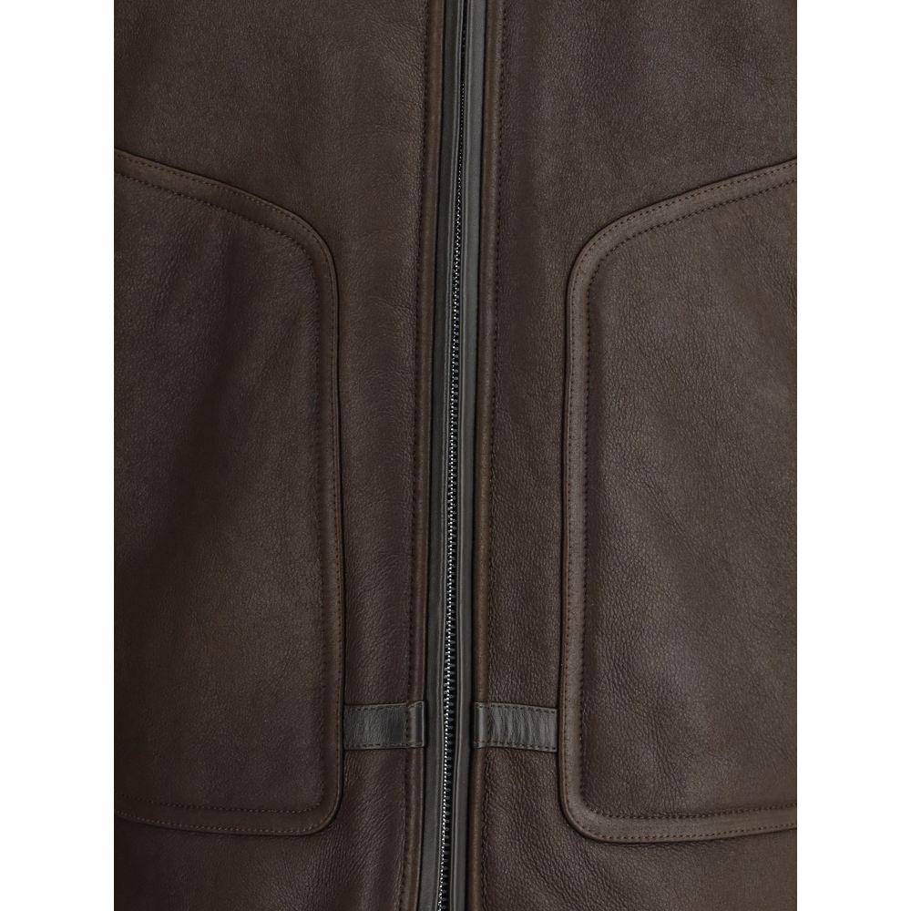 Valstar Brown Calf Leather Bos Taurus Coat