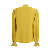 Valentino Yellow Silk Blouse