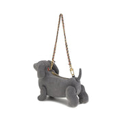 Thom Browne Gray Leather Shoulder Bag