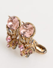 Dolce & Gabbana Gold Tone 925 Sterling Silver Crystal Accessory Cufflinks