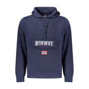 Norway 1963 Blue Cotton Men's Hooded Sweatshirt