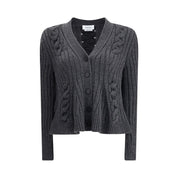 Alexander McQueen Gray Wool Cardigan