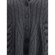 Alexander McQueen Gray Wool Cardigan
