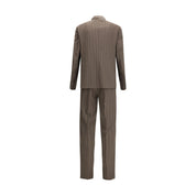 Tagliatore Gray Fleece Wool Suits And Blazer