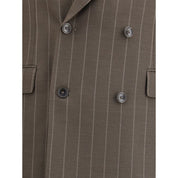 Tagliatore Gray Fleece Wool Suits And Blazer