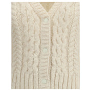 Moncler Cream Alpaca Vicugna Pacos Cardigan