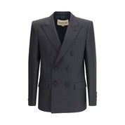 Valentino Black Polyester Coat