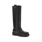 Fendi Black Calf Leather Bos Taurus Ankle Boots