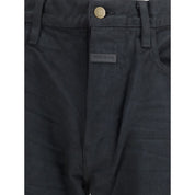 Fear Of God Black Cotton Straight-Leg Jeans