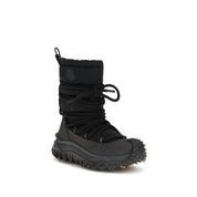 Moncler Black Polyamide Lace-Up Boots