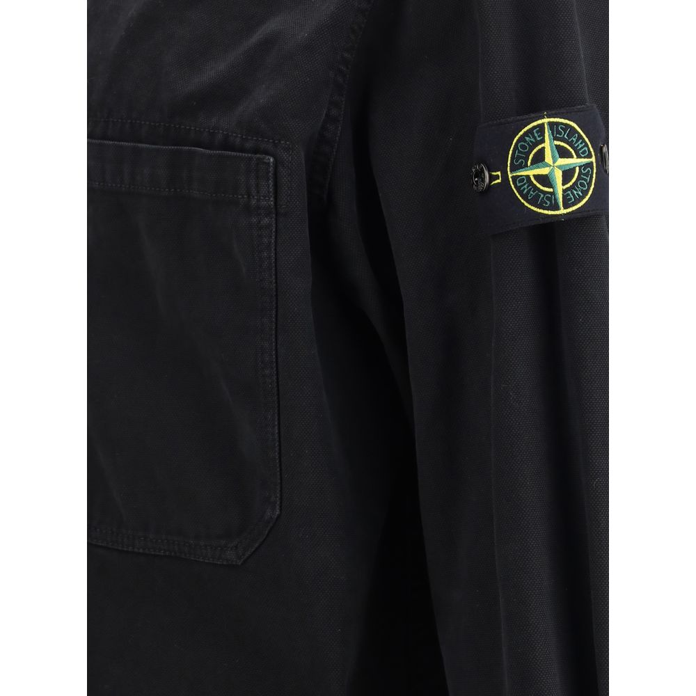 Stone Island Black Cotton Shirt