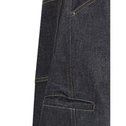 Lemaire Blue Cotton Straight-Leg Jeans
