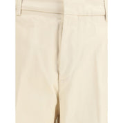 Cruna Beige Cotton Casual Pants