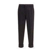 Cruna Black Cotton Casual Pants