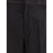 Cruna Black Cotton Casual Pants