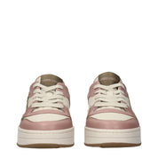 Jimmy Choo Pink Leather Low Top Sneakers
