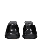 Jimmy Choo Black Leather Platform Sandals