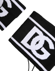 Dolce & Gabbana Black White DG Logo Cotton 1 Pair One Wristband