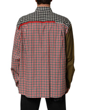 Dolce & Gabbana Multicolor Cotton Collared Checkered Shirt
