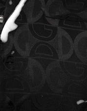 Dolce & Gabbana Black DG Logo Silk Men Long Sleeves Shirt