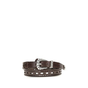 Etro Brown Calf Leather Bos Taurus Belt