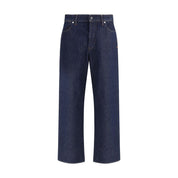 Stone Island Blue Cotton Straight-Leg Jeans