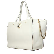 Jimmy Choo White Leather Shoulder Bag