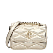 Jimmy Choo Gold Leather Shoulder Bag