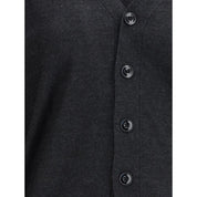 Lemaire Gray Merino Wool Cardigan