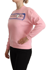 Philippe Model Pink Printed Long Sleeves Pullover Sweater