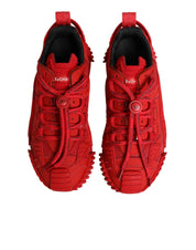 Dolce & Gabbana Red Logo Lace Low Top NS1 Sneakers Shoes