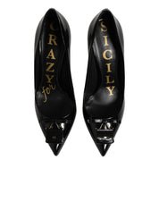 Dolce & Gabbana Black Bag Embellished Heels Pumps Shoes