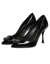Dolce & Gabbana Black Bag Embellished Heels Pumps Shoes