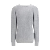 Balmain Gray Fleece Wool Cardigan