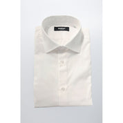 Baldinini Trend White Cotton Men's Shirt