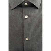 Baldinini Trend Gray Cotton Men Shirt