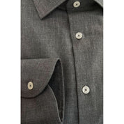Baldinini Trend Gray Cotton Men Shirt