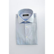 Baldinini Trend Light Blue Cotton Men Shirt