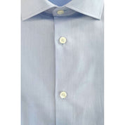 Baldinini Trend Light Blue Cotton Men Shirt