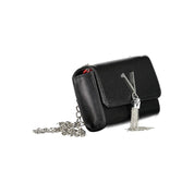 Mario Valentino Black Polyurethane Women's Shoulder Bag