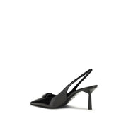 Prada Black Leather High Heel Pumps