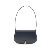 Saint Laurent Blue Calf Leather Bos Taurus Shoulder Bag