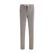 PT Torino Brown Fleece Wool Casual Pants